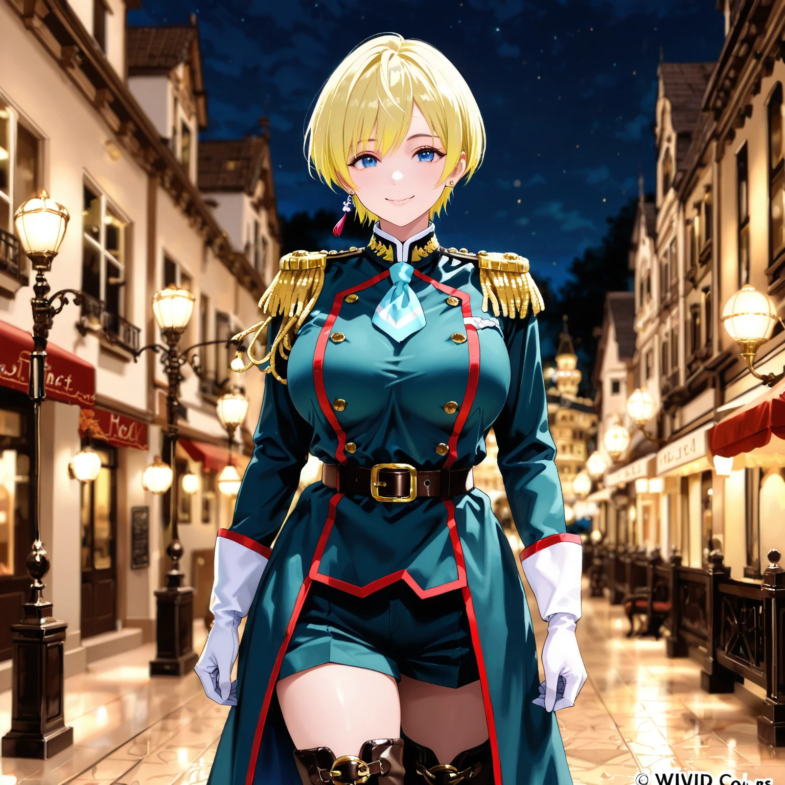 1 girl, guardian tales, future princess, short yellow hair, new royal soldier, wears a green scarf around her neck, realistic anime 3d style, realistic yo ung anime girl, stunning anime face portrait, photor ealistic anime, anime realism style, kawaii realistic portrait, realistic anime artstyle, beautiful anime po rtrait, realistic anime style at pixiv, realistic anime a rt style, hyper realistic anime, 3 d anime realistic