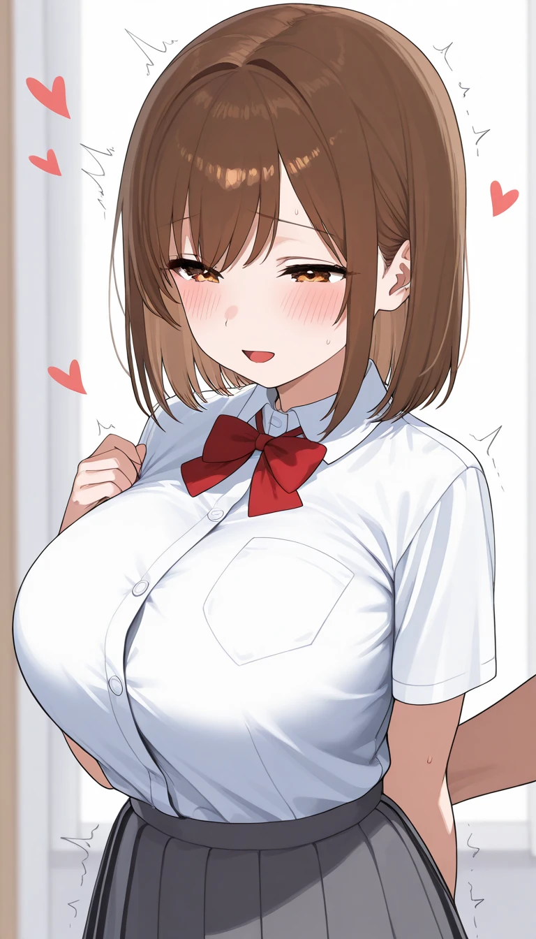 masterpiece, highest quality, High resolution, BREAK,(huge breast:1.2),(round breast:1.4), full bust,busty ,((Skinny Body)),slender ,breath,sweat,wet,smirk,nose blush,
 BREAK, glaring,Embarrassing,Puzzled,Estrus,frustrated,((show off bra)),(black bra),shirt lift,(from below),
(Voice of the Heart:1.2),(Sweat:1.2),(Take a deep breath:1.2),(On the bed:1),(vapor:1.2),whole body,
BREAK
, 
Takao