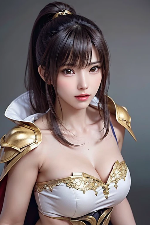 (masutepiece), Professional , ​masterpiece、top-quality、photos realistic , depth of fields （Gemstone Silver Metal Body:1.９),(Matte White、Particles of light、Jewel Gold Weapon、（Gorgeous castle background）、（White Micro Bikini）（Jewel Metal Body:1.４),Gorgeous Jewel Metal Weapons , Detailed Sword of the Brave ,（ Soldier background in metal armor）   ,warhammer 40k , adepta sororitas,Detail and ornate jewel crown、独奏、Black hair、（Gangle's forest background）、Beautiful Caucasian beauty、１a person、dynamic ungle,(((Diamond tiara with detail and luxury)))、a small face、A smile、Powerful poses、（Gorgeous castle background）、huge-breasted、20 year old beautiful woman、Stand in the center of the screen、Thin female fingers、Seductive look、Smaller head、