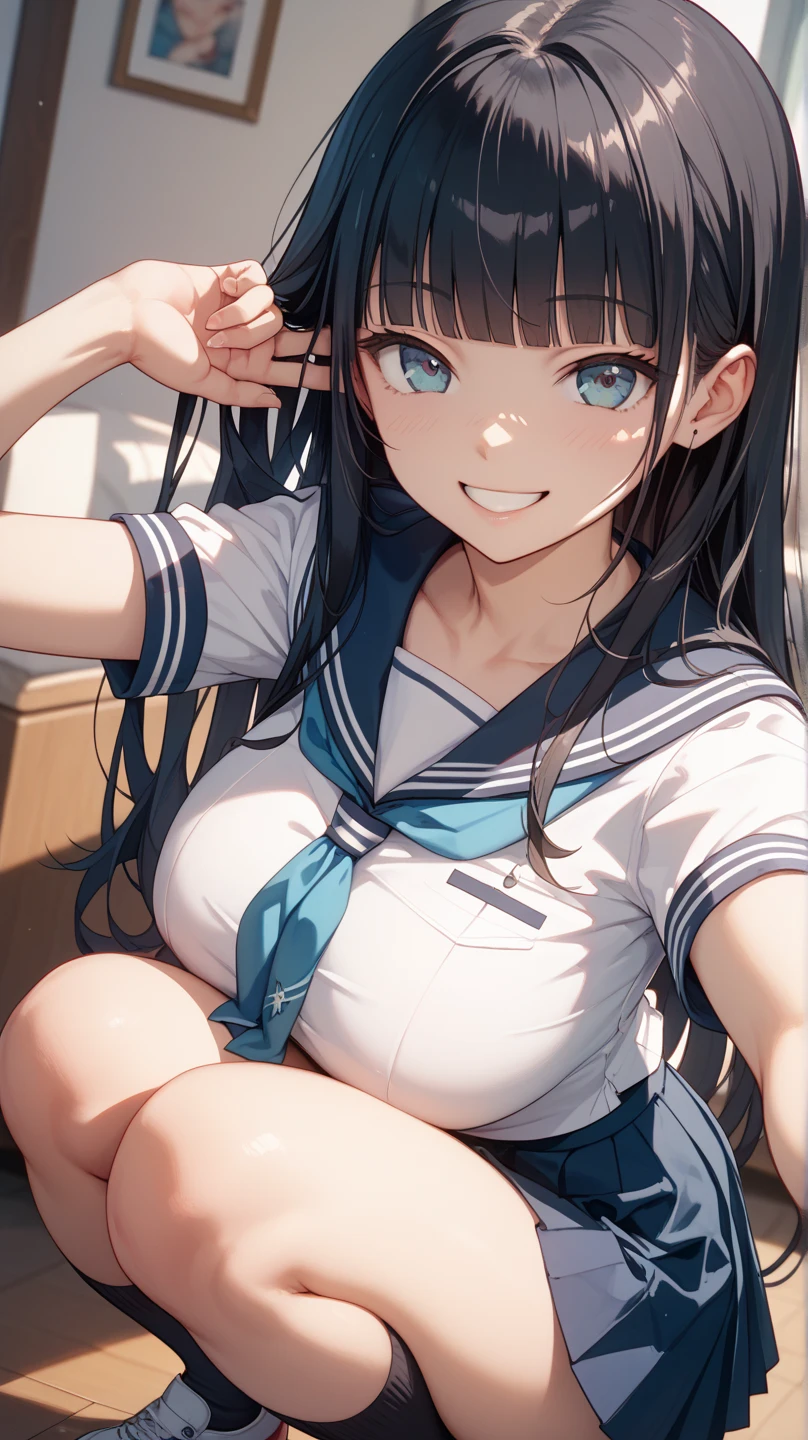 nsfw:1.6, Top quality, ultra high resolution, , (top quality, high resolution, 4K, detailed lighting, shaders, perfect anatomy, perfect proportions), eye of the beholder, (masterpiece, top quality) (top quality, 4K, 8K, high resolution, masterpiece: 1.2), highly detailed, (masterpiece: 1.3, top quality, ultra high resolution, ultra detailed), (top quality: 1.2), perfect eyes, perfect face, (top quality, 4K, 8K, high resolution, masterpiece: 1.2), highly detailed, (top quality, 4K, 8K, high resolution, masterpiece: 1.5), masterpiece, top quality, ultra detailed, top quality, high resolution, 32K CG, very delicate and beautiful, illustration, high resolution, sharp focus, very beautiful and detailed anime face, very detailed eyes, ((masterpiece)), ((best quality)), (super detailed), ((cute)), cute, ((very detailed)), 4K, (8K), best quality, (best quality, 8K, 32k, masterpiece, super high resolution, very detailed, impressionistic:1.2), blurred background, (two arms) , (two legs), (four fingers and 1 thumb) , only one belly button, Bare shoulders.

Cute high school girls, school rooftop, beautiful sunset, 10 girls standing side by side, embarrassed face: 1.3, blushing, laughing: 1.4, sailor uniform, navy skirt,lifting up their clothes to show off their brassieres: 1.5, nipples peek: 1.6, beautiful breasts: 1.2, slender body: 1.3, bustup shot:1.3,from above 