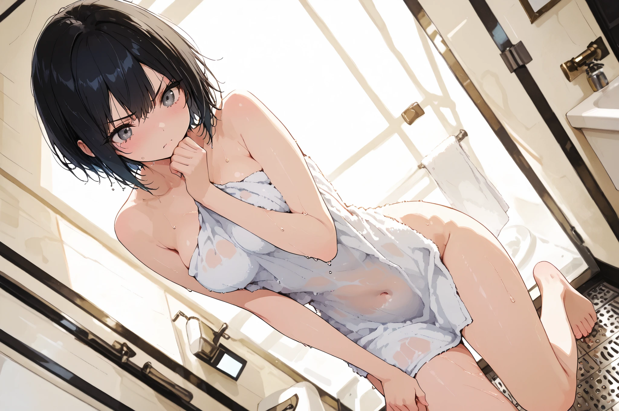 Affordable design, Clear lines, High Sharpness, (Highest quality,4K,Perfect sharpness,Ultra fine,High resolution,masterpiece:1.2), Perfect Anatomy:1.5, Official Art, Illustrations that tell a story, (Whitish background:0. 9)、Body Positivity、多Mr.な身体表現、(Random and fun poses)、Perfect beauty、Perfect beautiful face、(Strong winds)、A rich expression、Dynamic composition、smile、Golden ratio composition、colorful、(((Mr.々Different angles and perspectives)))、Anime Art、(Overcoming stereotypes)、 Glowing Skin、(Natural beauty)、bangs、Straight Hair、(Soft and flowing hair)、(countryside)、(Nostalgic atmosphere)、(Insert up to the thighs)、(Playful and carefree)、(多Mr.なキャラクター)、(Graceful posture)、(Sunny atmosphere)、(Bright colors)、((Pure white lingerie))、Show off your thighs、Show off the backs of your thighs、((Micro Bikini))、Sweaty skin、(( String panties))、Spread your legs、Lie down、
