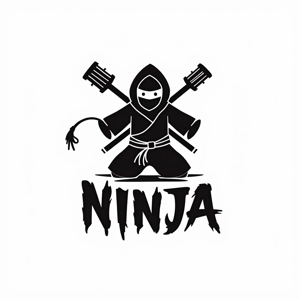 ninja, vintage style, (t-shirt design), realistic volumetric masterpiece light