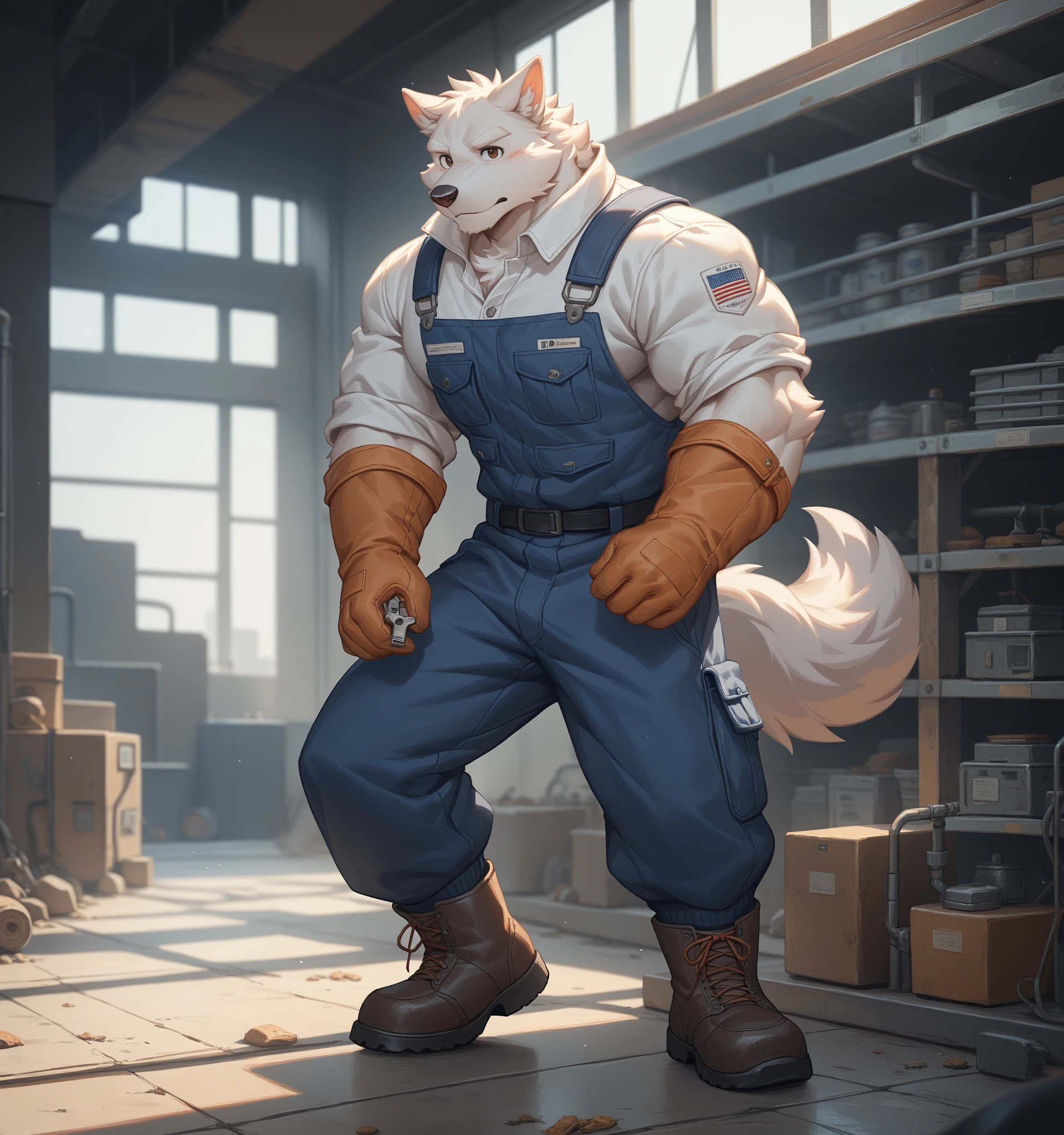 Epic Citizen Zootopia style, My Heroe Academia Character, Stars Wars Dungeons and Dragons style, A poor villager, Real life, Anime serie, Anime character, Obese muscle Obese Sumo wrestler Werebeast , full body pic (obese, strong legs and arms) Sumo wrestler Werebeast Kidbese muscle fat kid (by, wide, broad shoulders), Citizen obese Werebeast kid, Ant, male, old chubby canine, imposing, thick furry neck and chest fluff,(white fur:1.5), (middle-age:1.2),(elderly, old, mature:1.2),black eyes,(muscular body with large arms huge biceps and chunky musclegut: 1.2),( working as a laborer), (overalls:1.5),whiskers, nipples, pubes, hairy body:1.2, (canine tail)chest hair, belly hair,detailed fluffy fur,((intricate detail fluffy fur texture)), photorealism,(by darkgem),(by taran fiddler)