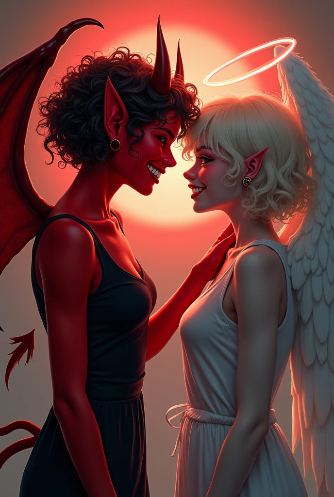 score_9, score_8_up, score_7_up, score_6_up, score_5_up, score_4_up, an angel flying hugging a demon, heart shape, hud_shera_bk_styl, <lora:shera-000007:0.6>,