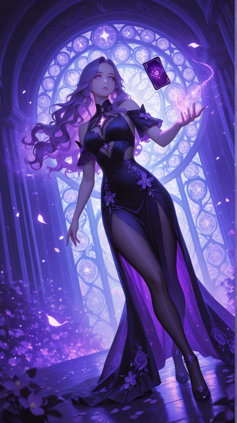 Princess is screaming, anxiety, black dress with rainbow crystals, colorful, haunting background, walking, glowing crown, dark ground, dry branches