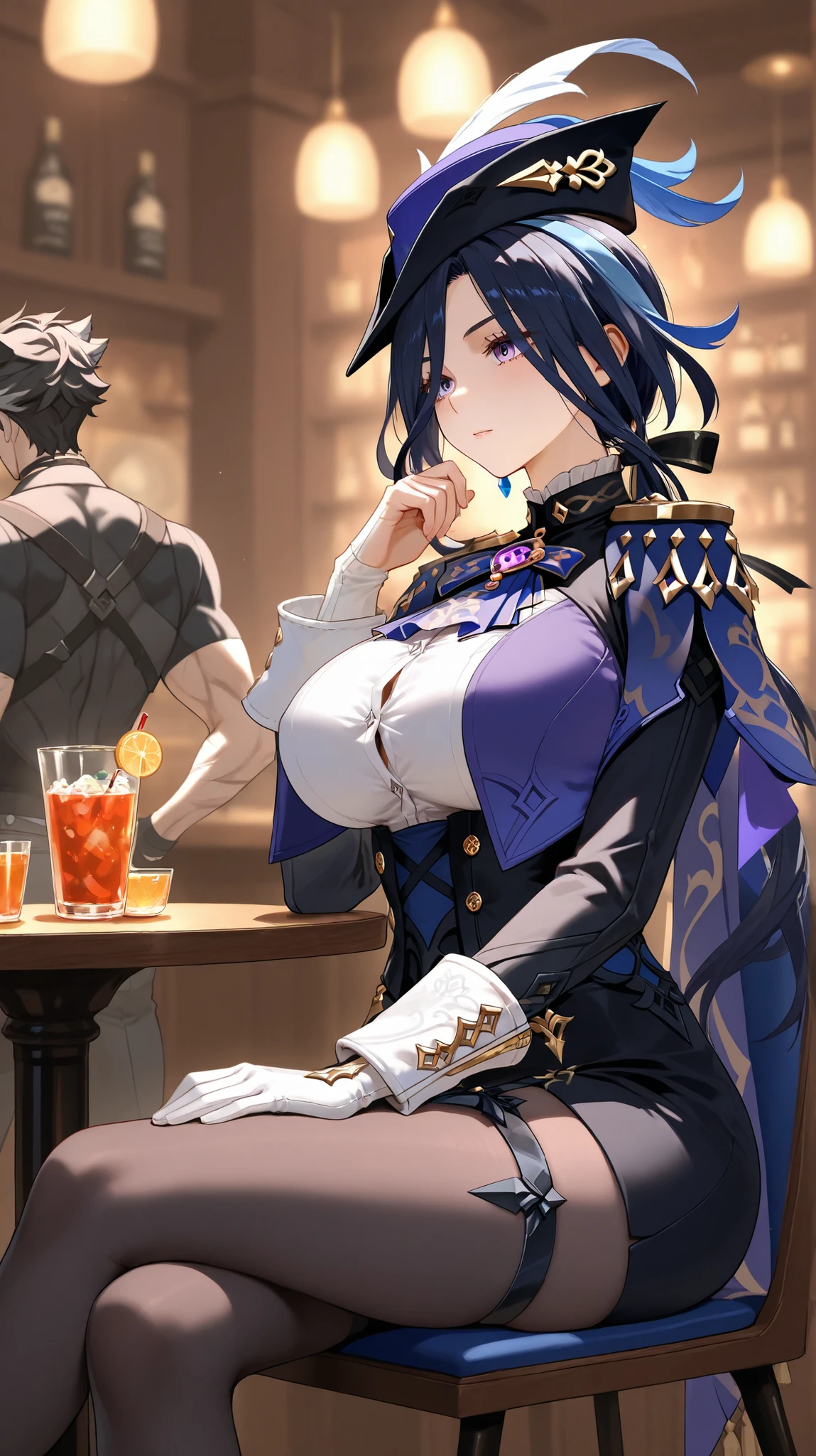 NSFW,masterpiece,Highest quality,High resolution,Super detailed,Yuuka \(Blue Archive\)、Purple Eyes、Purple Hair、Long Hair、Two Side Up、Halo,(Dancer),dancer,(Arabia),Face Veil,Embarrassed,Frustrated face,Lust,blush,Expecting face,Seduce,(To flatter),(Sex slave),(Middle-aged men),(Having rough sex),put in,Creampie,(Squirting),heart,Tavern,Dance Stage