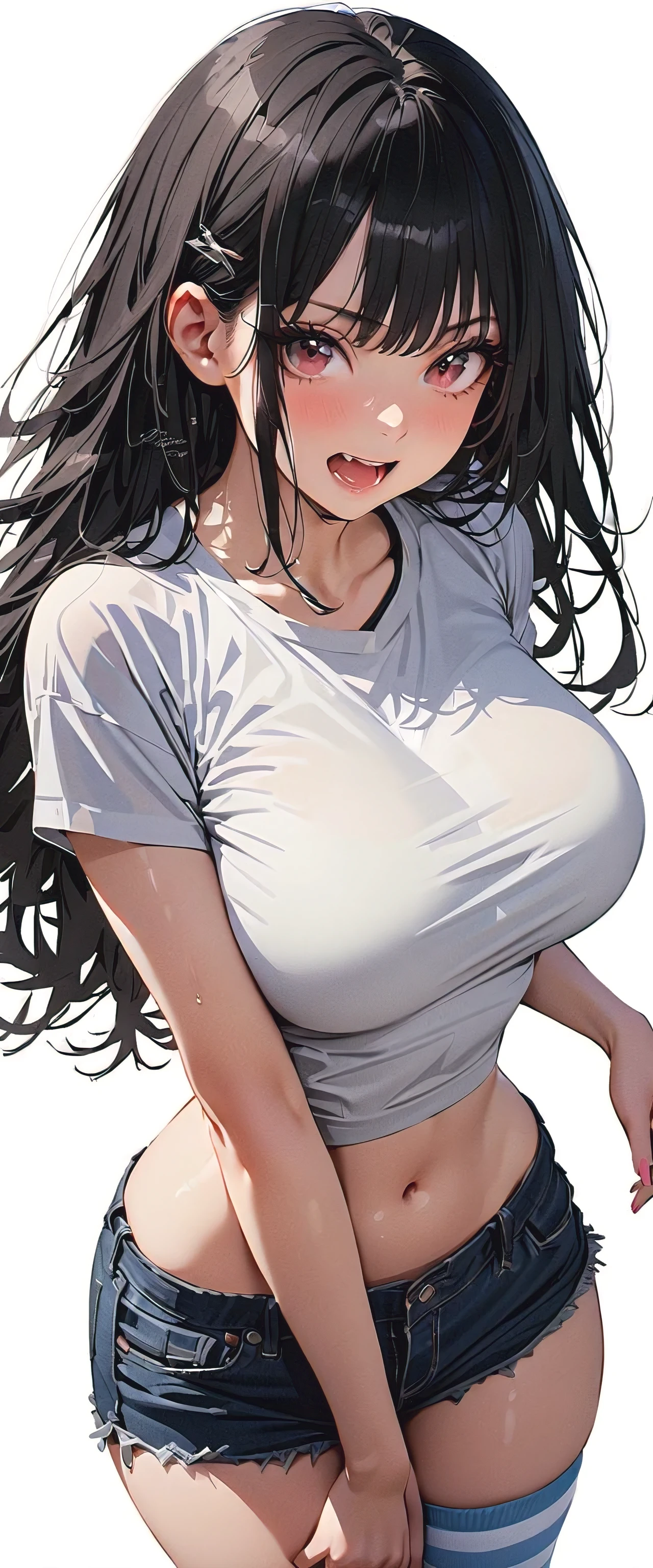 tmasterpiece, BSET Quality, realisti, 1girl, (PureErosFace_V1:0.7), (8k, beste-Qualit), shirt is transparent , jeans down ,Unconscious, covered eyes, dream, {{cum on face}}, cum_in_mouth, cum_on_hair, cum on breast, body complet