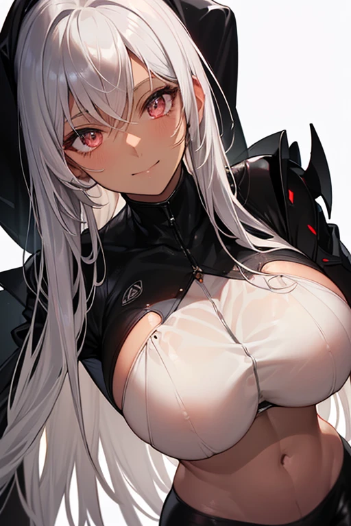 cute girl, ahegao, skintight torn dark clothing, nice tits, cat ears, wet, covered in cum