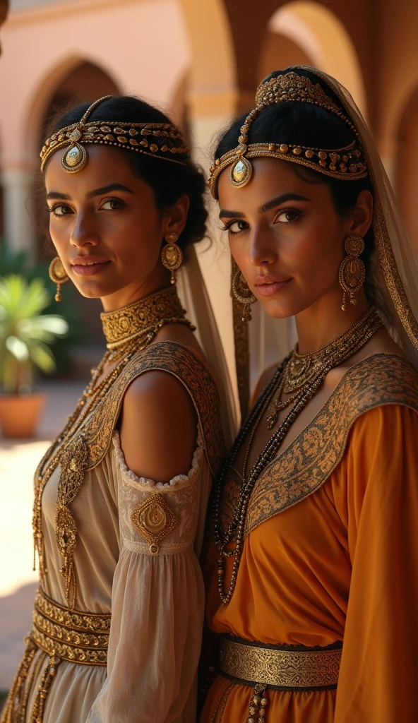 a beautiful arabic woman holding an eagle, detailed face, detailed eyes, long eyelashes, beautiful lips, golden jewelry, ornate headpiece, intricate embroidered clothing, flowing fabric, desert landscape, warm lighting, photorealistic, highly detailed, cinematic, dramatic, vast desert background