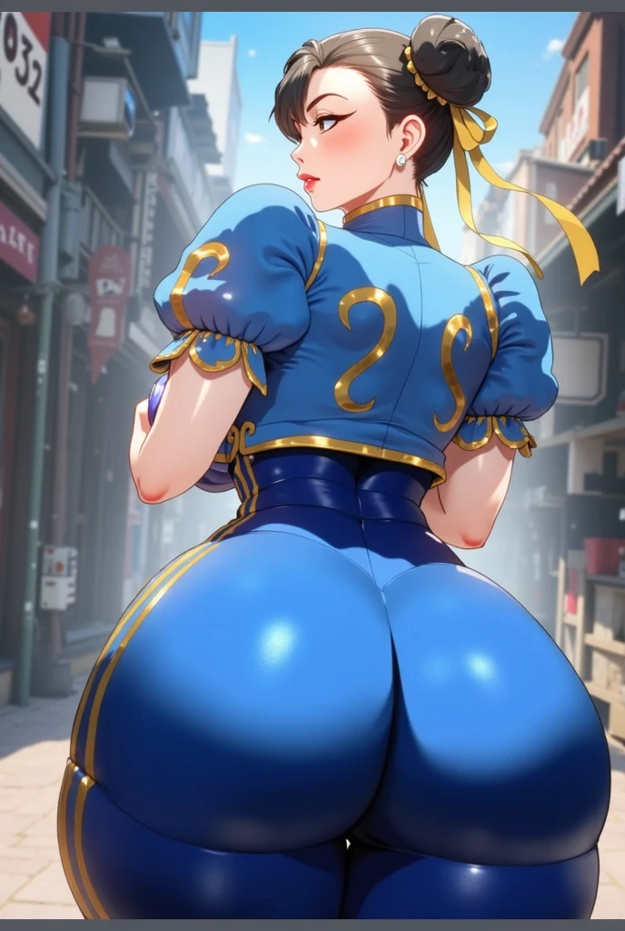 (Very detailed,Highest quality,4K,8K,16K,High resolution,masterpiece:1.5), (Perfect hands,Perfect Legs), (Realistic,photoRealistic,photo-Realistic:1.37),
One beautiful woman, Chunli, Chunli, Street Fighter, ((Blue Chinese Dress)), ((stockings)), Hair Bun,
Beautifully detailed sweat glands, Smooth skin texture, Carefully drawn,
Outstanding proportions, Lively expressions, (Big Breasts), (Big Ass), ((Sticky with sweat)), In a sexy pose,
Outdoor, Chinese back alley at night,