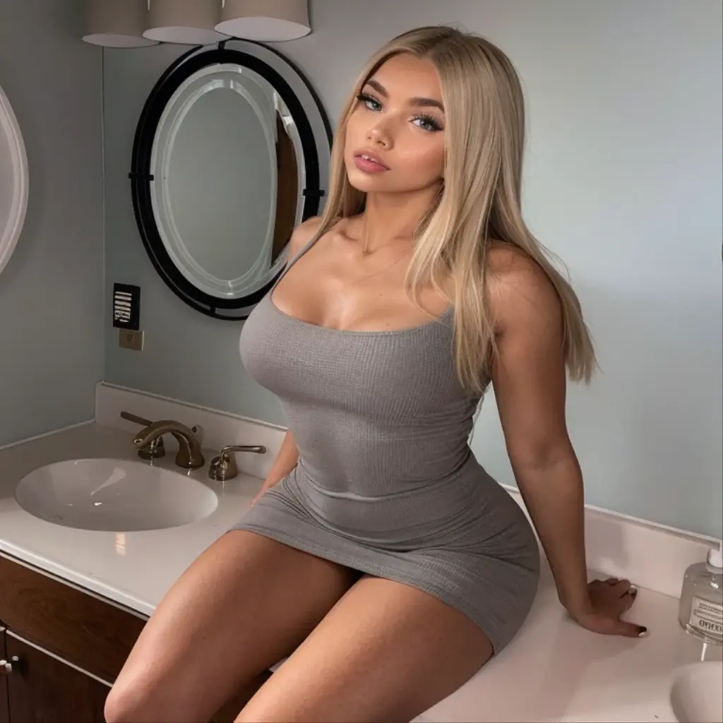 tall, full length, blonde hair, realistic, 8k, high detail, nude