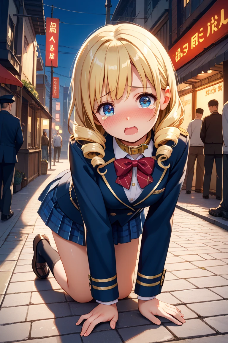 spread leg legs、sit、Looking away、Chat with friends、In town、bustling street、cap、Panties、Shoulder bag、mini skirt、Private Server、Girl、Girl、Short、Younger、Baby Face、flat chest、Dynamic Angle、Useless、laughing、Both eyes open、Voyeur style