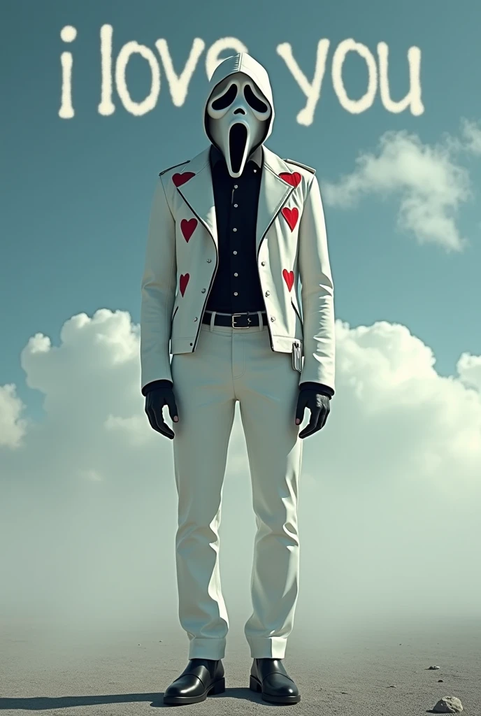 Male character white skin color ,star food , yellow horns , he has skull pants