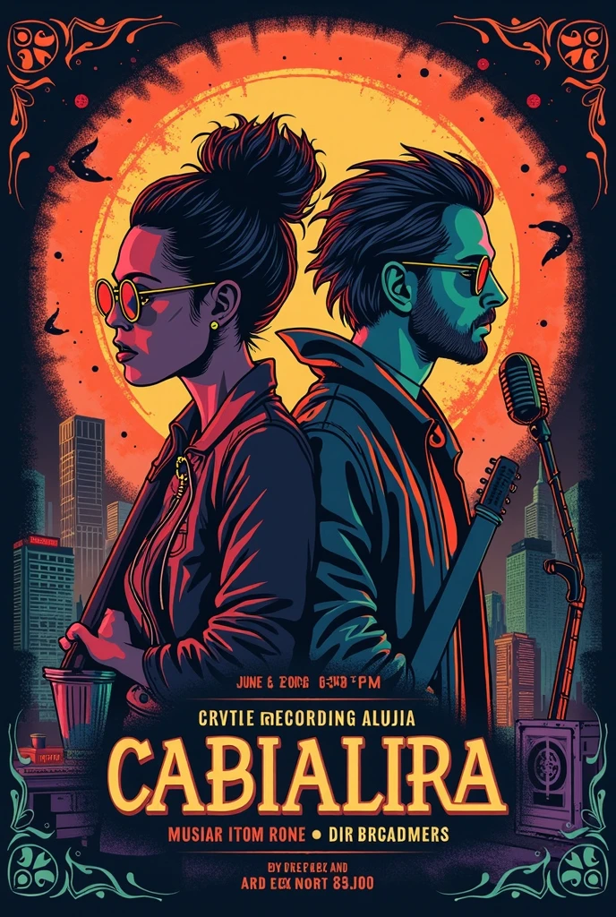 Cartaz do filme Banda de Quinta, Album art, bandaolires, official poster artwork, Directed by: Galen Dara, album cape, imagem promocional do filme, bandaolier, bandaana, cartaz promocional, cartaz oficial, album cape, banda, poster artwork, em estilo de banjo bolade, arte oficial, Promo da bandaa, arte promocional, arte do filme, arte do cartaz promocional
