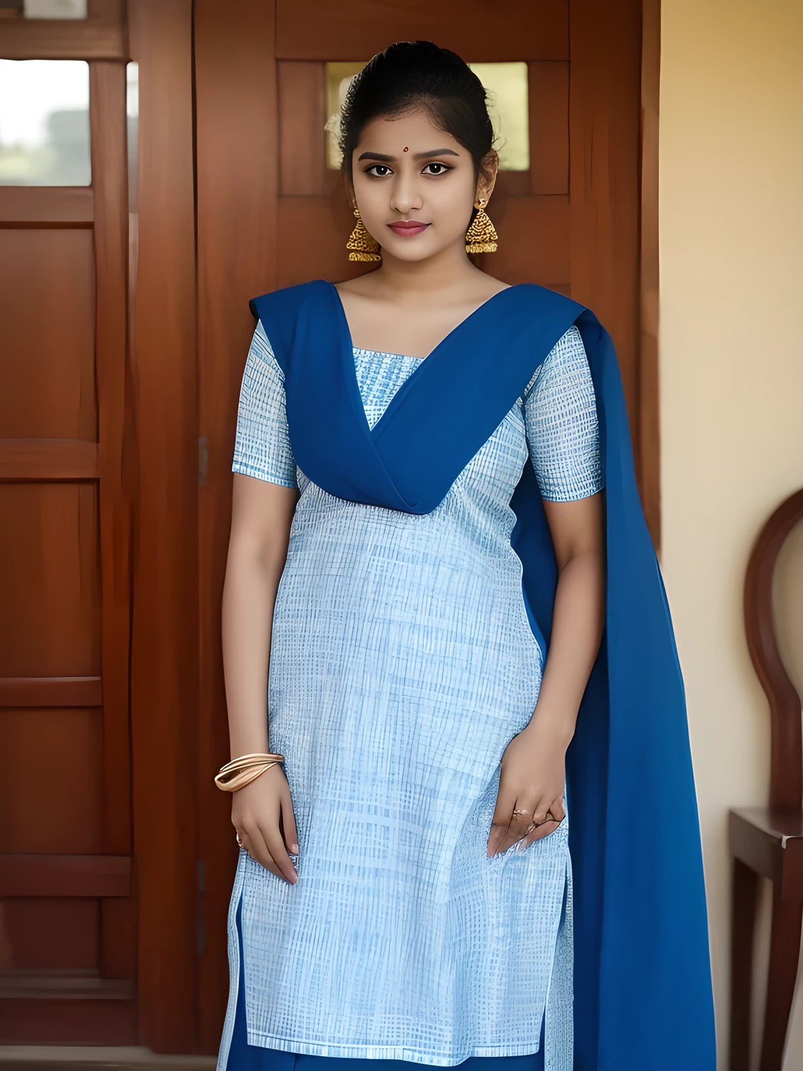 salwar kameez, elegant indian ethnic dress, woman wearing traditional indian outfit, beautiful young woman in cultural dress, traditional indian clothing, salwar kameez pattern, colorful indian fashion, vibrant indian textiles, detailed indian embroidery, intricate indian ornaments
