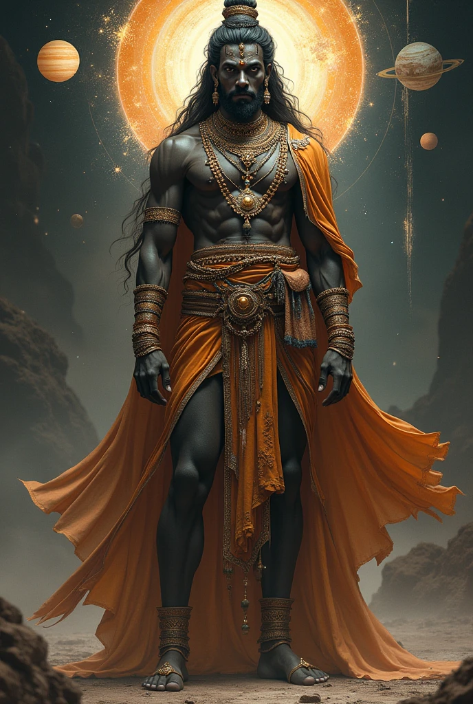Create an epic and breathtaking 3D rendering of a mythical god. Portray the god holding the sun and the moon, enveloped by a radiant aura. Seat them on a magnificent throne within a cosmic backdrop, surrounded by the splendors of the universe. Pay meticulous attention to stunning details and achieve a 64K resolution for an immersive and realistic visual experience. Let your artwork capture the essence of myth and wonder, leaving viewers in awe of its beauty and power.