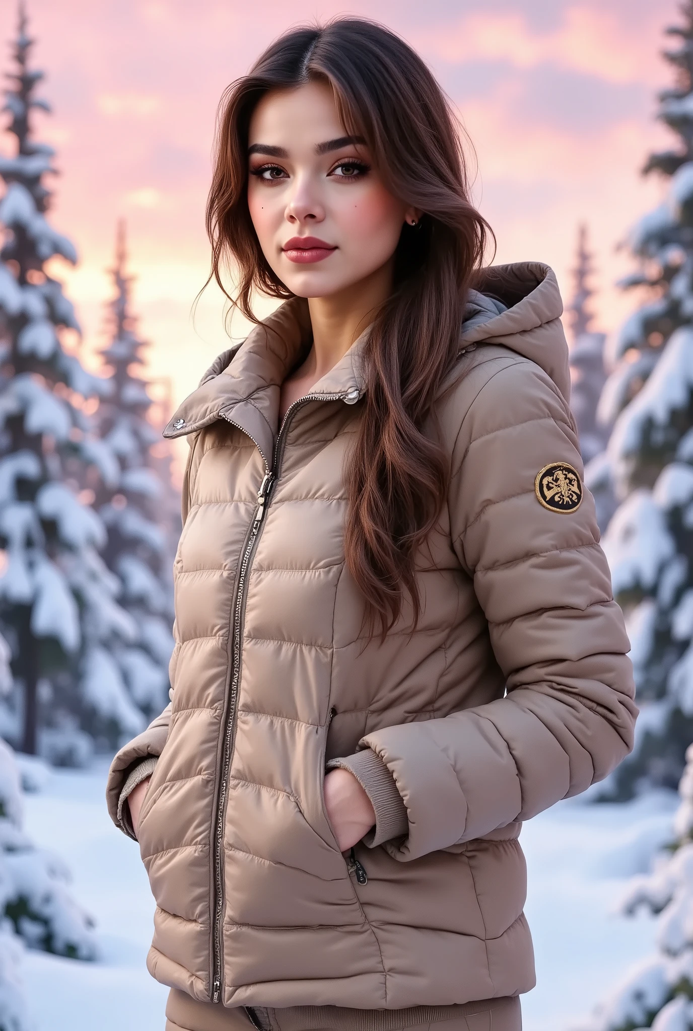 close up, (pokimane), wearing a XL oversized puffer, cosplay, 4K, HDR, outdoors, sunny,
<lora:pokimaneDoguv3:1>