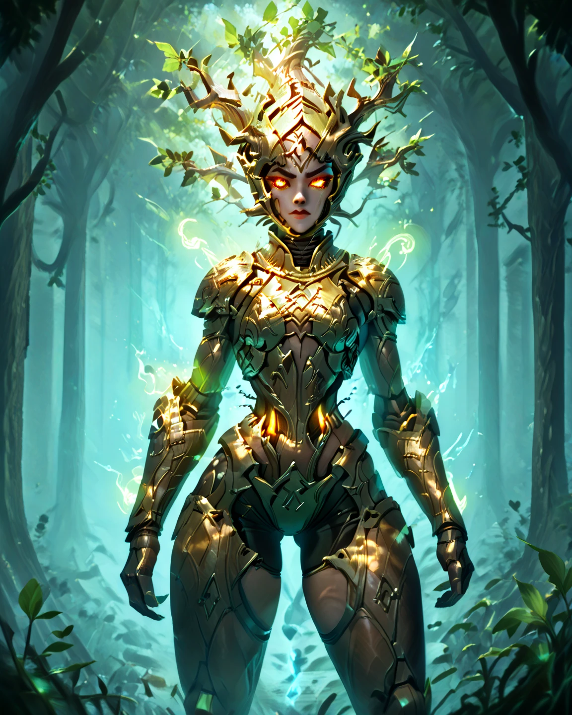 Translucent Humanoids A female humanoid partially covered by a living symbiotic armor made of ...