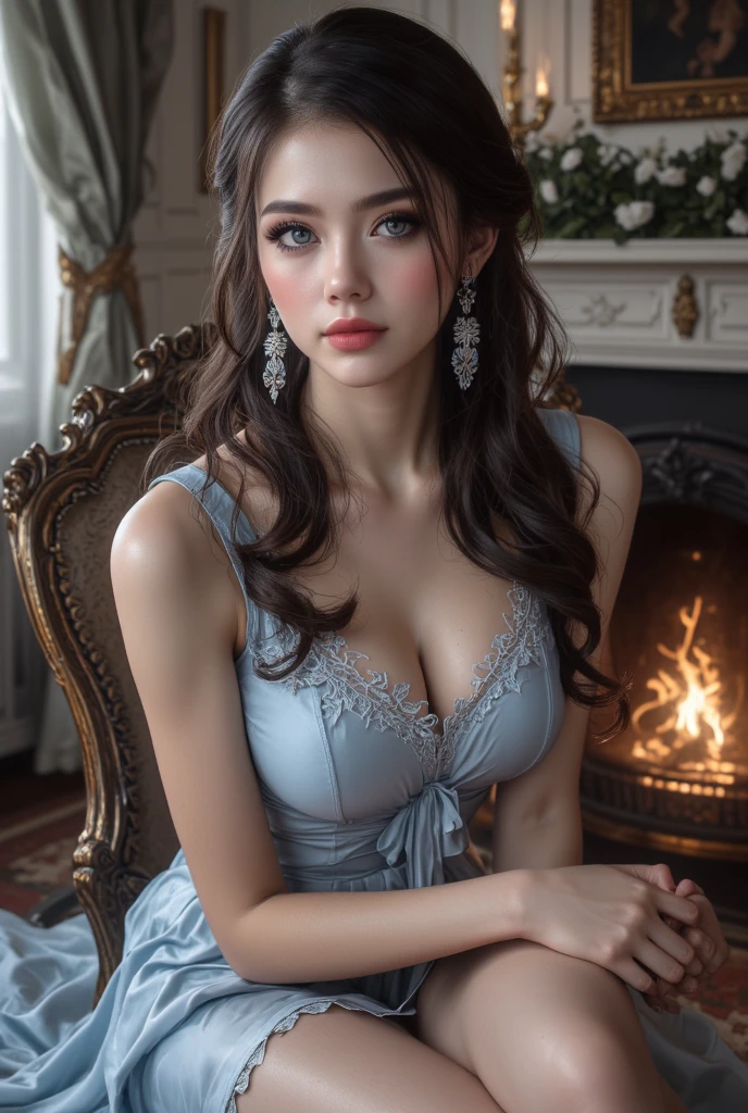 RAW, analog, Nikon Z 85mm, award winning glamour photograph,
16th century 20 year old beautiful Russians woman, wearing dress and tight corset working as a bar wench in a busy medieval tavern, candle lit , petite, small breasts, brown braided hair, innocent blue eyes,
((high detailed skin, skin details)), sharp focus, 8k uhd, dslr, high quality, film grain, russian face