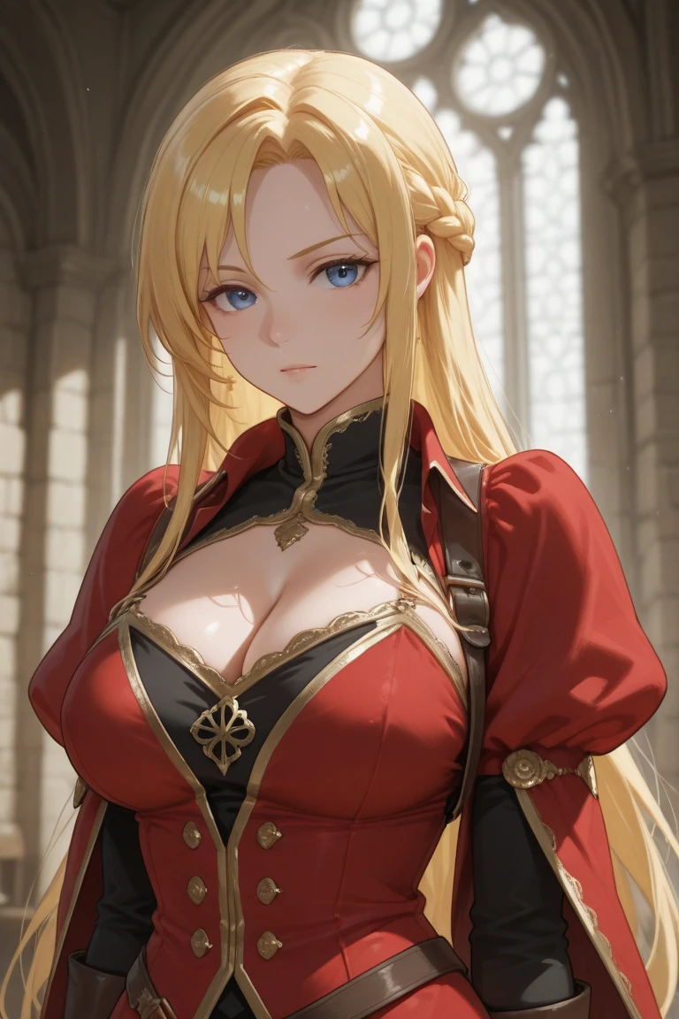 Cersei Lannister, as an anime character, brilliantly depicted with intricate details from the Game of Thrones series. her highly detailed attire, consisting of a majestic robe, shimmering with golden threads, accentuates her regal demeanor. The anatomy is portrayed with utmost accuracy, showcasing every curve and line of her body, conveying her stern and calculating nature. The cinematic color grading sets the scene, with hues of deep purple and harsh reds, reflecting her power and dominance. A shallow depth of field keeps the focus solely on Cersei, while the background is blurred with beautiful bokeh, enhancing the