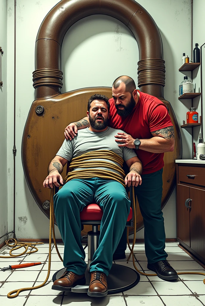 (((2heads))), solo, ((((larry the cable guy)))), middle aged, male, short graying hair, (((obese, overweight, fat, chubby, heavy, dadbod))), ((nude)), epic realistic, hdr, intricate, highly detailed, (depth of field:1.4), faded, (neutral colors:1.2), (hdr:1.4), (muted colors:1.2), hyperdetailed, (artstation:1.4), cinematic, (intricate details:1.1), dirty bathroom scenery, (rutkowski:0.66), (intricate details) (skin texture:1.2), detailed expressions, natural pose, sitting on toilet, side view