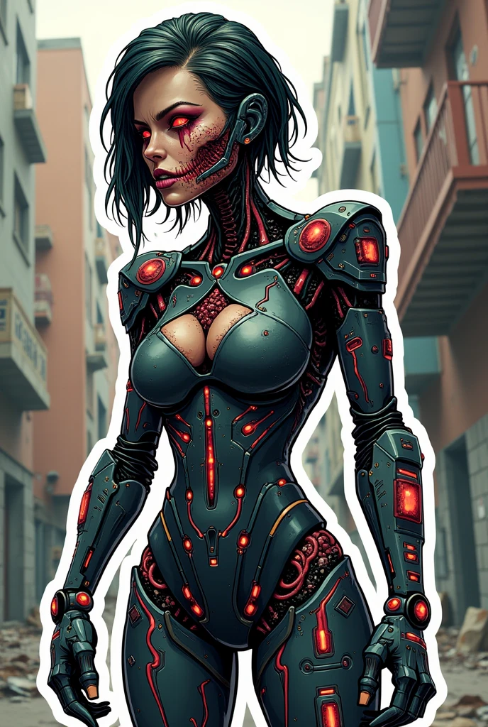 Cyberpunk girl with black gold cybernetic limbs bloodied from a recent fight but looking for more and looking at the camera  delinquent expression, character artwork, cheery, mantis, cyberpunk bionics, detailed faces, dramatic lighting, cinematic, high detail, octane render, unreal engine, 8k, dark beauty, trending on artstation, cyberware style, mechanical arms, bust,