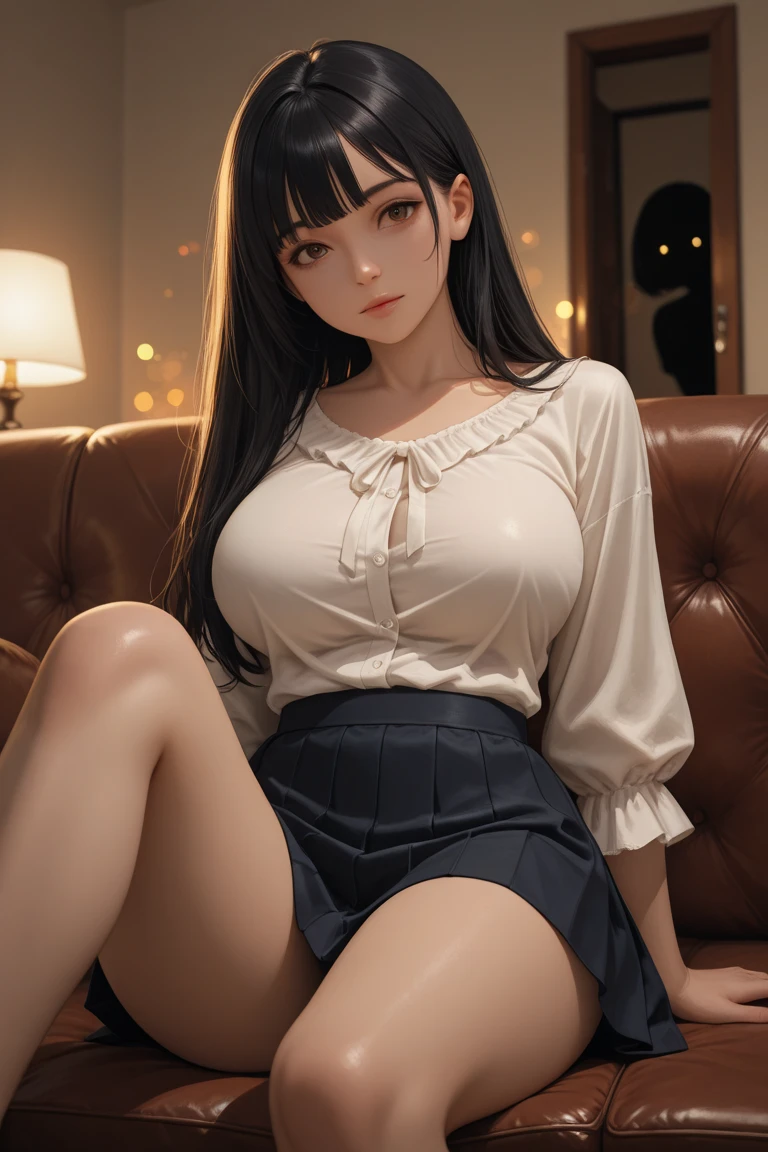 highest quality, 8K quality, masterpiece, (Shadow-free, professional lighting), (二人の女性が立ってpantiesを見せつける), (Perfect body and huge breasts squashed by clothes:1.2), Bright and fair skin, (Her bright, beautiful blue eyes and plump red eye bags reflect a lot of light..)、 (A tight pure white blouse that completely hides her huge breasts:1.2), deep red ribbon tie, (Amazingly short micro mini pleated skirt), (Do not expose upper body skin:1.3), (Show off your beautiful thighs and slim waist from the front), (Above the knees when standing), Strong light, Huge breasts squeezed by clothing, (panties:1.2)、((Sexy panties in full view:1.0))、((Spread your legs wide:1.5))