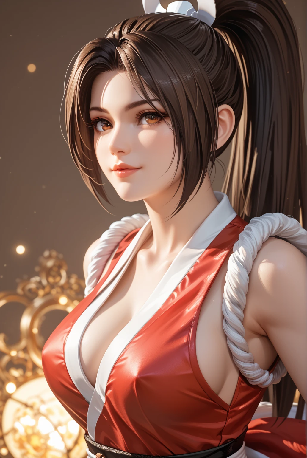 (Photorealistic:1.4),Best quality,Realistic, Masterpiece, An extremely delicate and beautiful, CG,Extremely detailed ,A high resolution, Extremely detailed, 1girll, ff Tifa_lockhart,Beautiful detailed girl,full bodyesbian, Realistic,Japanese clothes, Beautiful detailed red eyes, light in face, Cinematic lighting,,