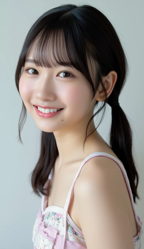 (masterpiece, highest quality:1.2), 8K, 12才のfull nudeの女の子, 85mm,Official AR RAW Photos, スーパースリムなスレンダーbeautiful girl, (Navy blue short skirt、上Half bodyfull nude、show me your ears、naked girl photo shoot、full nude, cute face, close, Half body, biolace, gardenia, beautiful girl, , thighs, station platform、 looking at the viewer, no makeup, (big smile), film grain, chromatic aberration, sharp focus, face light, clear lighting, Ten generations, detailed face, background bokeh, (dark red tie:1.1)、((((((12 year old girl))))))、((((((12才のfull nude女子高生)))))、thin waist、shy pose、shy and nervous girl、 Sad face