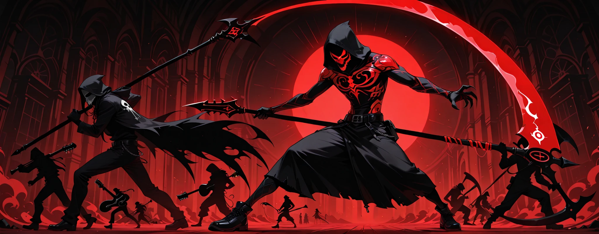 Anime characters wearing red capes，Sword and demon, ww 1 sith sorcerer, very coherent stylized artwork, pc screenshot, game screenshot, videogame still, sith lord, Ultra-light drifter, badass composition, wearing cultist red robe, action scene screenshot, hyperlight drifter, video game screenshot>, Sith, samurai jack, videogame screenshot