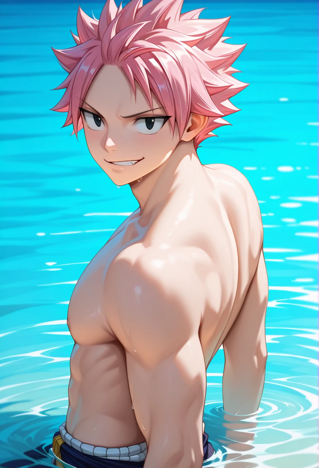 horikoshi kouhei, absurdres, Eijiro Kirishima, red hair, boku no hero academia, chama kou, highres, looking away, male focus, muscular, red eyes, short hair, spiked hair, 8k quality, beach, (Eijiro Kirishima, detailed eyes, detailed face, (((full body))), (((from side))), visible foot, barefoot, (((big up penis semen dripping))), (((nude))), (((hands on hips))), (((standing on the ground))), red hair, red eyes, ((light smile)), looking at viewer, embarrassed, blush, showing off muscles, masterpiece, best quality, male focus, upper body, handsome, male, gay, smooth and sharp focus, Wet body.