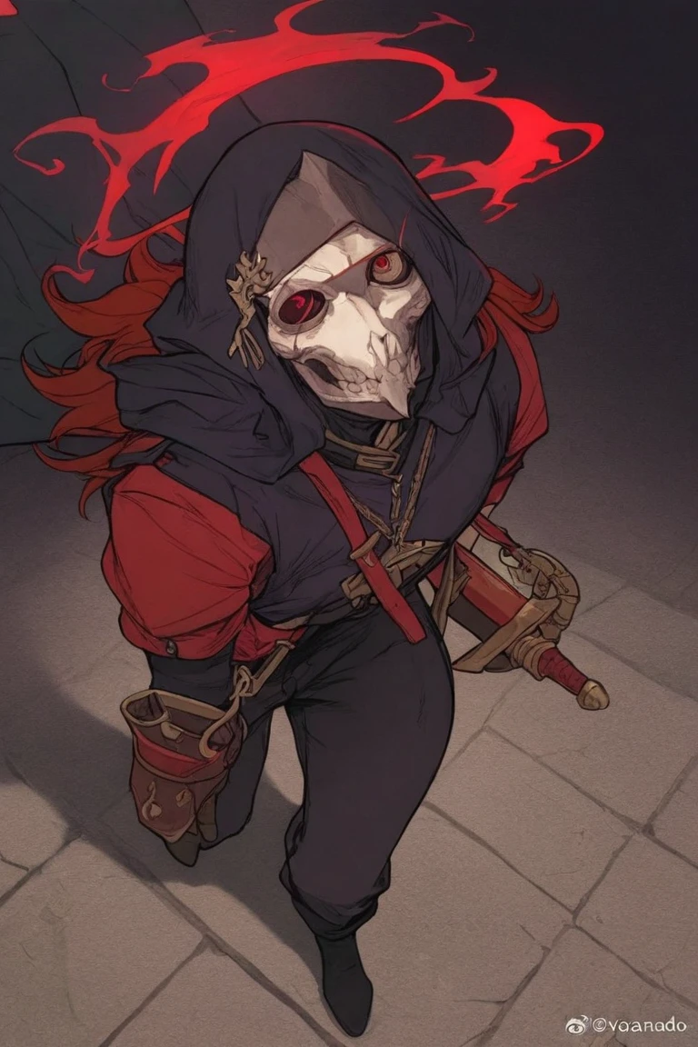 <lora:Bloodborne:1>solo, simple_background, hat, gloves, 1boy, white_background, holding, standing, full_body, weapon, male_focus, boots, black_gloves, belt, sword, cape, holding_weapon, black_footwear, coat, torn_clothes, black_headwear, blood, sheath, black_coat, top_hat, black_cape, blood_on_clothes, blood_splatter, torn_cape