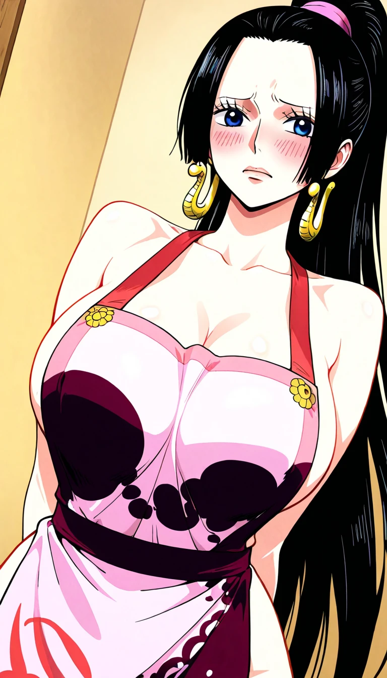 (best quality, masterpiece, 4k, 8k), highly detailed,1girl, Boa Hancock, huge breasts, naked, nude,
