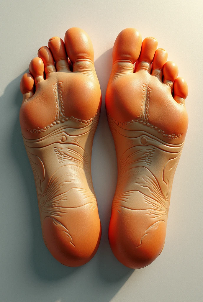 Picture of flat feet in ren