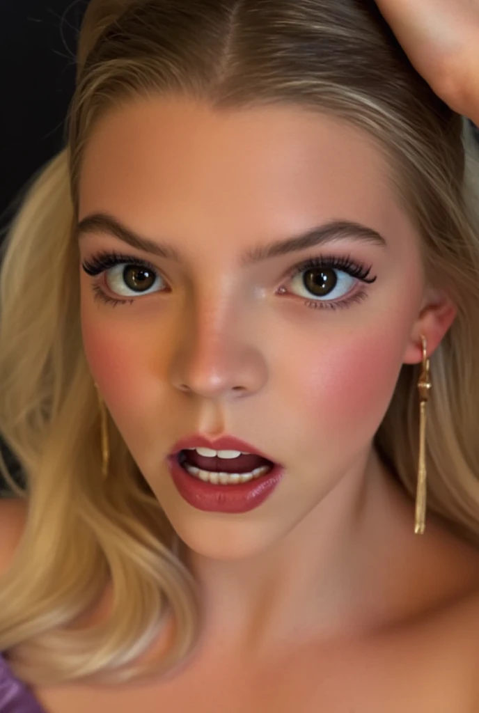 4k, high-res, masterpiece, best quality, head:1.3, finely detailed skin, sharp focus, (cinematic lighting), (brunette), <lora:al3n4cr0ft:1>, soft lighting, dynamic angle, [:(detailed face:1.2):0.2], stunning dress, slender, medium breasts, cleavage, full body, downtown at night, bokeh