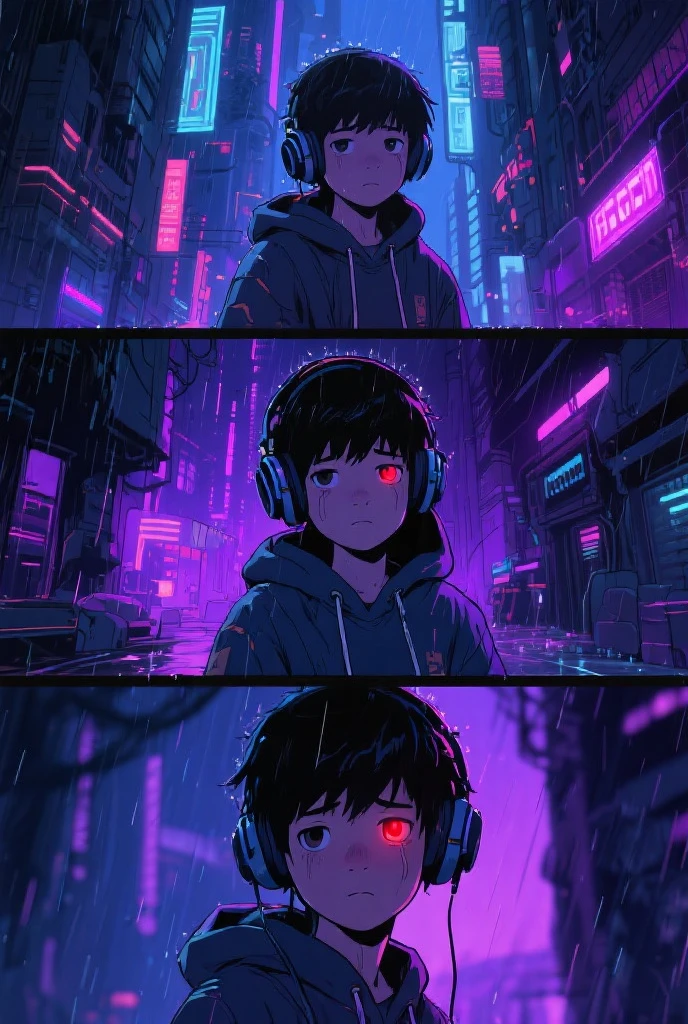 Design a book cover set in a post-apocalyptic world dominated by alien beings who resemble humans but have striking purple eyes. The aliens wear contact lenses to disguise themselves among the human population. The cover should depict a haunting urban landscape with crumbling buildings and a dark, ominous sky. In the foreground, show a close-up of a figure whose purple eyes are faintly visible beneath the lenses, hinting at their true identity. The atmosphere should be tense and mysterious, evoking the feeling of an ongoing, hidden threat.