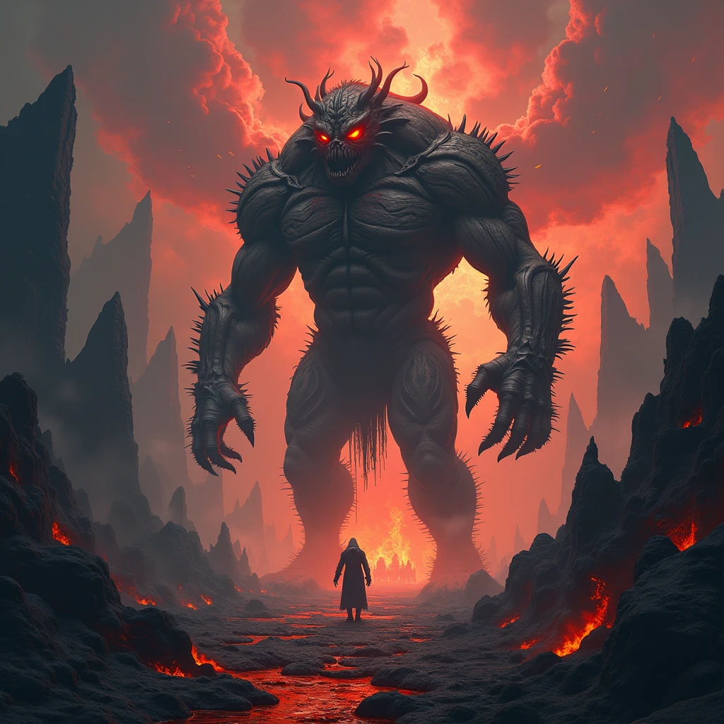 RPG final game boss lava horns giant cool monster