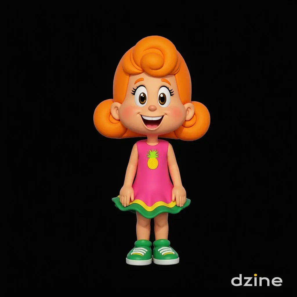 (best quality, highres, ultra-detailed), realistic, portrait, Brazilian mature curly-haired busty lady, dressed in green ripped small booty shorts, yellow and white Brazilian flag, tight crop top tied in the front, vibrant colors, natural lighting. Little cellulite , Coney Island boardwalk , very curly red -pink hair tied in pigtails