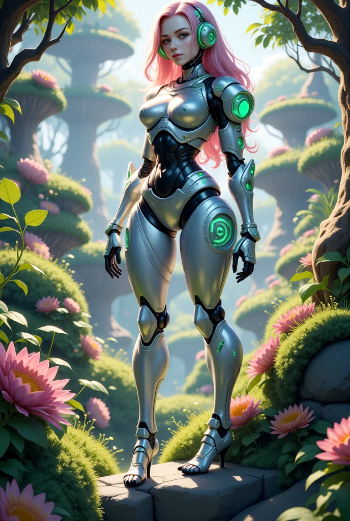 (half body shot:1.3),a photo of NatureVRM in a metal exoskeleton,high heel shoes,small breasts,insane details,intricate details,hyperdetailed,8k,octane render masterpiece,masterpiece scale,beautiful depth of field,ultra wide field,ultra detailed CG perspective,ultra dynamic lighting amazing shadows,dramatic lighting,hdr,faded,by Agnes Cecile,Jakub Rozalski,Ian McQue,James Ng Loish,Sergey Kolesov <lora:xl_NatureVRM:0.6>