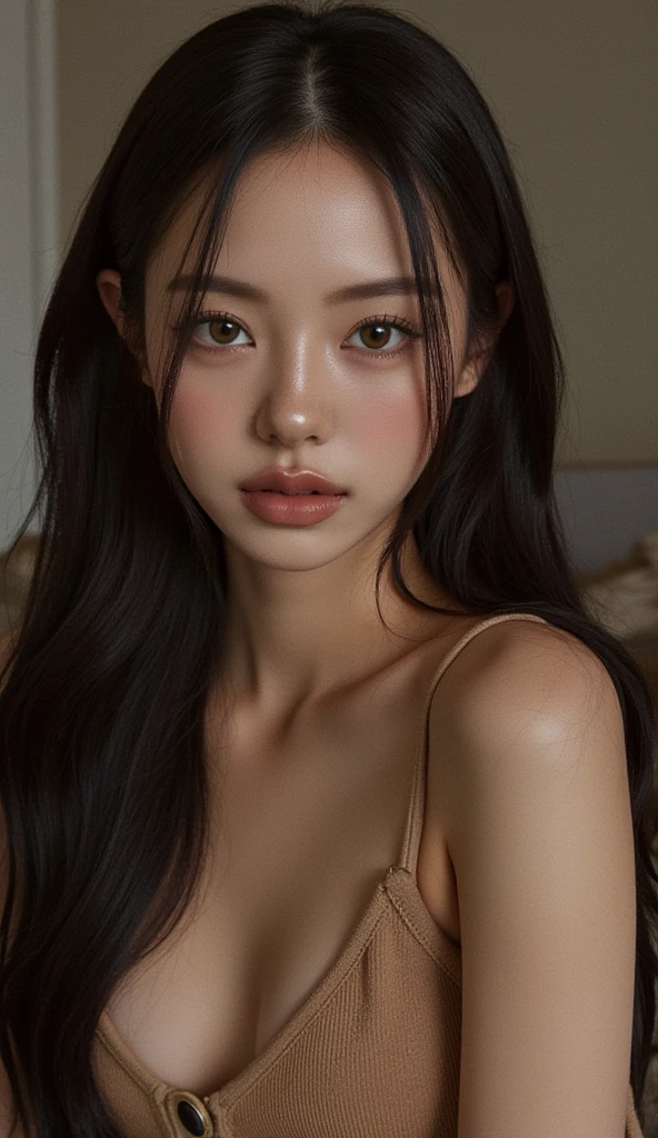 ((Highest quality)), ((masterpiece)), (detailed), ((in the lab)),長い髪と白いトップを持つアラフェアジア人woman, 美しい韓国人woman, 美しい若い韓国人woman, Young and adorable Korean face, ゴージャスな若い韓国人woman, Korean Girls, Girl cute beautiful face, 韓国のwomanアイドルの肖像, Young and pretty Asian face, Cute natural anime face,Asian pretty face,((flat chest)), pointy breasts, ((Highest quality)),((nipple)),(detailed), Perfect Face,((One girl)), (scrawny:weight1.0〜2.0)iris, Elevation, space, (Natural Light), Dramatic lighting, Chiaroscuro, Emotional depth,woman,((nude)),((show off nipple)),((small breasts)), ((flat chest)),naked,slender, a short bob,delicate,Small breasts,((Small breasts)),the body is slender,Beauty,Beauty,4K quality,Young face,Big eyes,Brown eyes,Perfect Face, 21years old,breasts are very small,Model Body Type,Cute Face,Pink nipples,Symmetrical eyes,Glowing eyes,Natural smile,((Always show your boobs)) ,(embarrassed,blush:1.3),
,(steam:0.8),(wet:0.8),(sweat:0.8),(trembling:1.3)
,(parted lips:1.3),(harf open eyes:1.4),(feeling weak:1.5), ((flat chest)), ((Gaunt)),beautiful,((a long hair)), ((half body)),topless modelshoot style,((intricate choker necklace)),(lips),(intricate earrings),((nipple)),((woman posing for a photo))