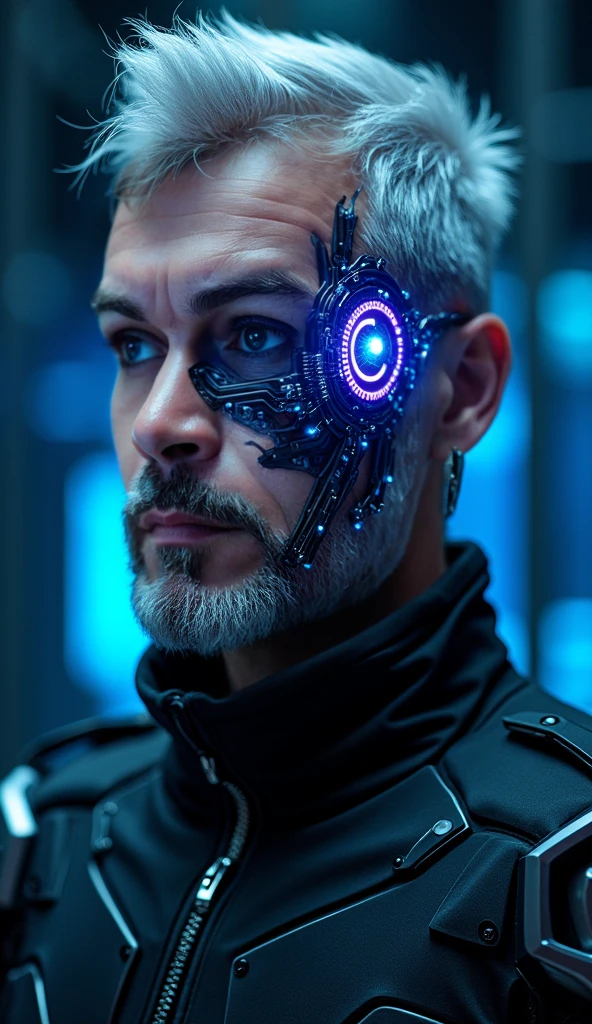 UHD, 4k, ultra detailed, cinematic, a photograph of cyberpunk style, In exquisite 3D masterpiece that seamlessly blends the delicate beauty of porcelain with the raw power of cybernetics, full body, inspiration from the artistic style of Jacek Andrzej Rossakiewicz. Envision a balding older (cyborg:1.1), meticulously repairing itself with cronenberg automata elements. The upper body avatar should possess an uncanny (fusion of robotic precision and the iconic visage of tomcruise:1.1) , with intricate details down to the facial muscles and microchip augmentations.
Set the scene in a luxurious cyberpunk studio bathed in soft light, emphasizing vibrant details and casting a mesmerizing rim light on the cyborg's contours. Weave in elements of lace, hyper-realistic anatomical features, and an elegant background reminiscent of H. R. Giger's iconic style. The image should show (full body:1.3), cyborg, (robotic parts with wires on his half head:1.4), and to be rendered in an astonishing 8K resolution using Octane Render, ensuring photo-realism and attention to every minute detail.
Create an absurdly beautiful composition, pushing the boundaries of realism while maintaining an otherworldly, award-winning quality. This masterpiece should serve as an official art piece, showcasing the pinnacle of CG unity in a wallpaper format that leaves viewers in awe of its finely detailed, almost paradoxical beauty. <lora:locon_tomcruise_v1_from_v1_64_32:1>, neon, dystopian, futuristic, digital, vibrant, detailed, high contrast, reminiscent of cyberpunk genre, epic, beautiful lighting, inpsiring
