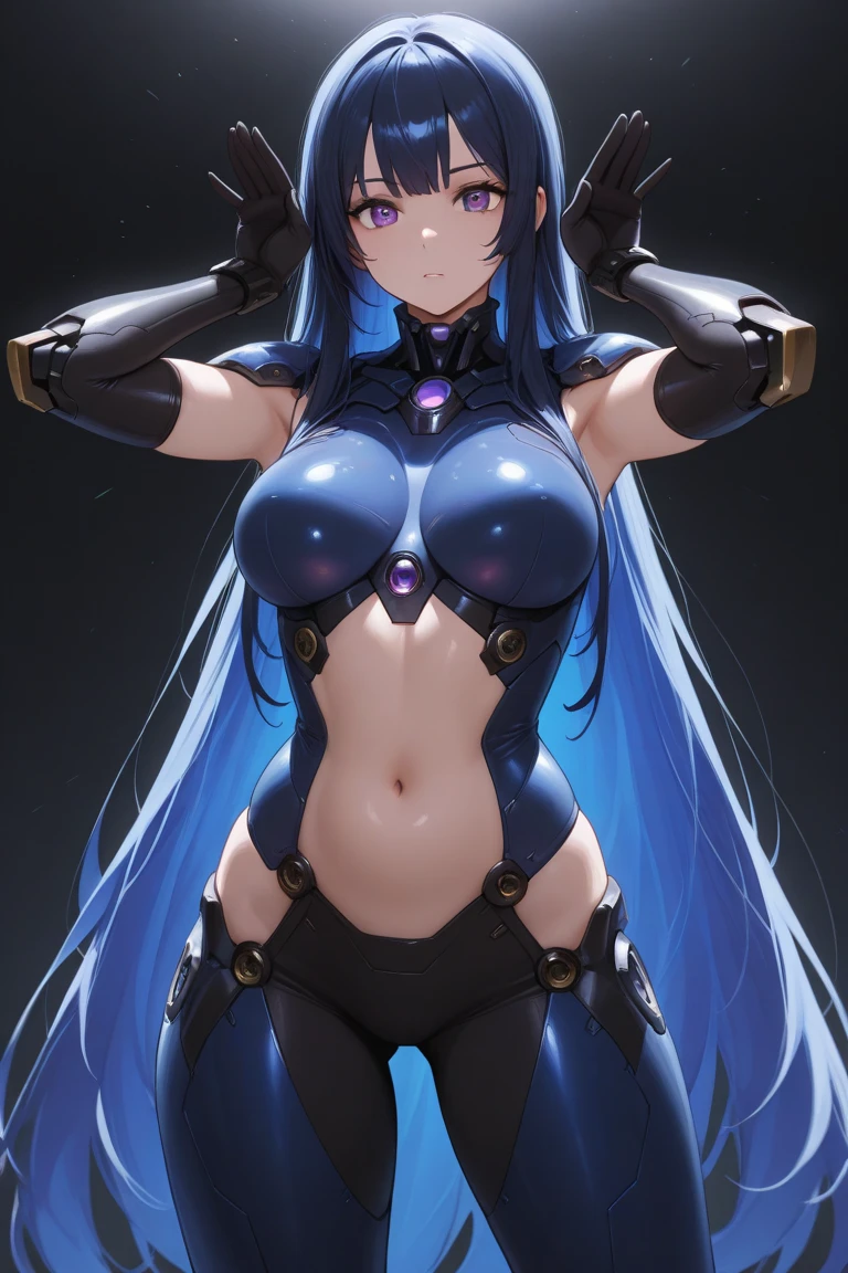 ((Highest quality、unity 8k wallpaper、32k、masterpiece、Very detailed、Ultra-high resolution、Ultra-high resolution、 Very detailedな顔, RAW Photos, Professional, Ultra-fine painting, Anatomically correct lizard man)) AndroidKotegawa Yui morphing into lizardwomen, kotegawayui, Long black hair, Yellow Eyes, ((Reptile Eyeouth with sharp fangs,,、From shoulder to collarbone、It is covered with fine scales up to its neck..、(In the ass、juxtaposition, Impressive lizard tail stretching from tailbone to spine) 、Lizard legs with sharp claws、Fine blue scales that grow like thigh-length socks、Fine blue scales that grow like long gloves、Long nails)、Nipples are fully visible、((There are fine scales on the sides、It has fine blue scales growing around its waist.., Scales on the back、Scales from flank to thigh))、The boundary between the scales and the skin is unclear、Mechanical Lizard、Androidization、Mechanical Body、Mechanical scales all over its body、Robot Joints、