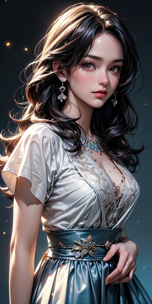 tmasterpiece,Highest high resolution,((themoon)),Dynamic bust of a beautiful aristocratic maiden,elegantly coiled brown chestnut hair,Purple clear eyes,Hair is covered with beautiful and delicate floral craftsmanship, Crystal Jewelry Filigree,Ultra-detailed details,upscaled,The Earth Rises。