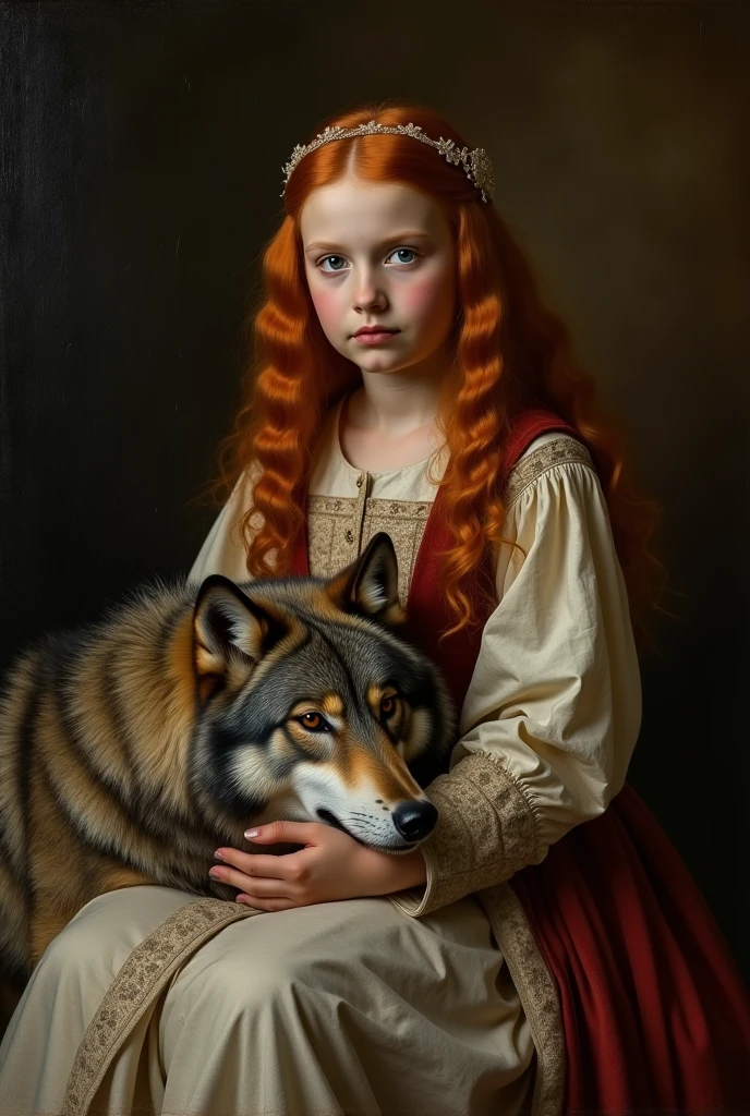 Fasa a little girl with curly hair slistening a petty affection in 8k