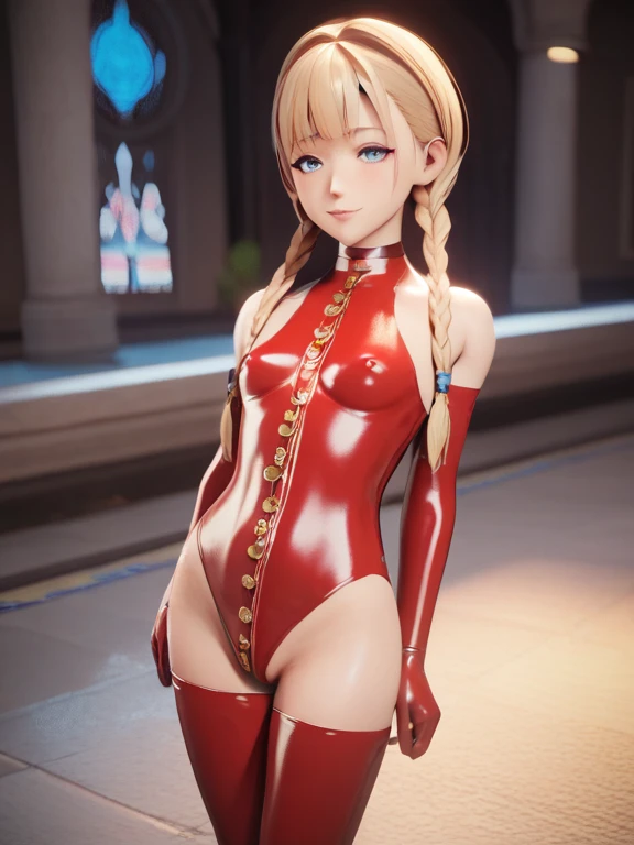 NSFW, 1girl in, With bangs, Semi-long, Japanese, Outer Winding、blond hair, Twin tails, Curly Hair, A smile, embarrassed from, red blush, hard :1.4, (Nipple sheer:1.4), (small tits),latex, Swimsuit, High leg, (Hard indentation into the crotch), full body Esbian, Squat, Squatting on the ground, Opening legs, open one's legs, Thrust your hips, high-heels, hands behind head, armpit pose, on back, City Background, perfect eyes, perfect hand, 超A high resolution, Movie angle, profetional lighting, top-quality, masterpiece, side lights, sharp, Perfect focus, bokeh dof, Photorealsitic, (Beautiful eye for fine details:1.3), realisitic, (3D Face:1.1), (shinny skin:1.5), (Complex facial details in ultra-high resolution), (Pores on the skin of the face:1.3), Ultra-high resolution fabric texture、8k eye details、8K pupil、