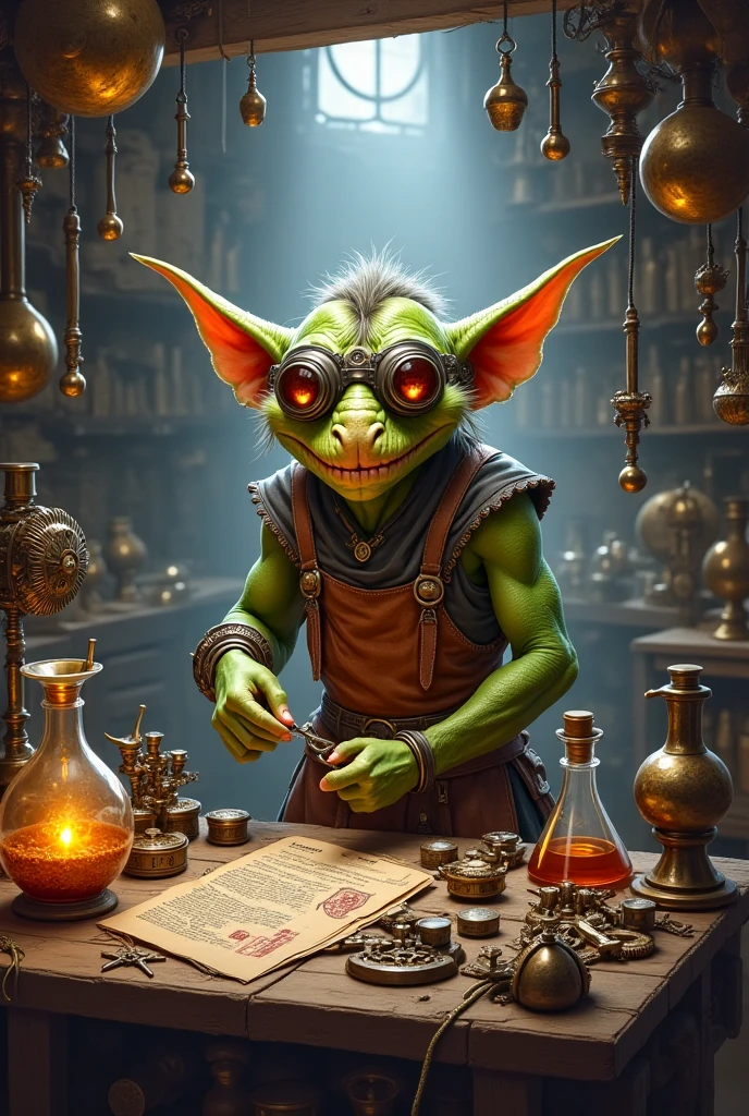 a nerdy goblin