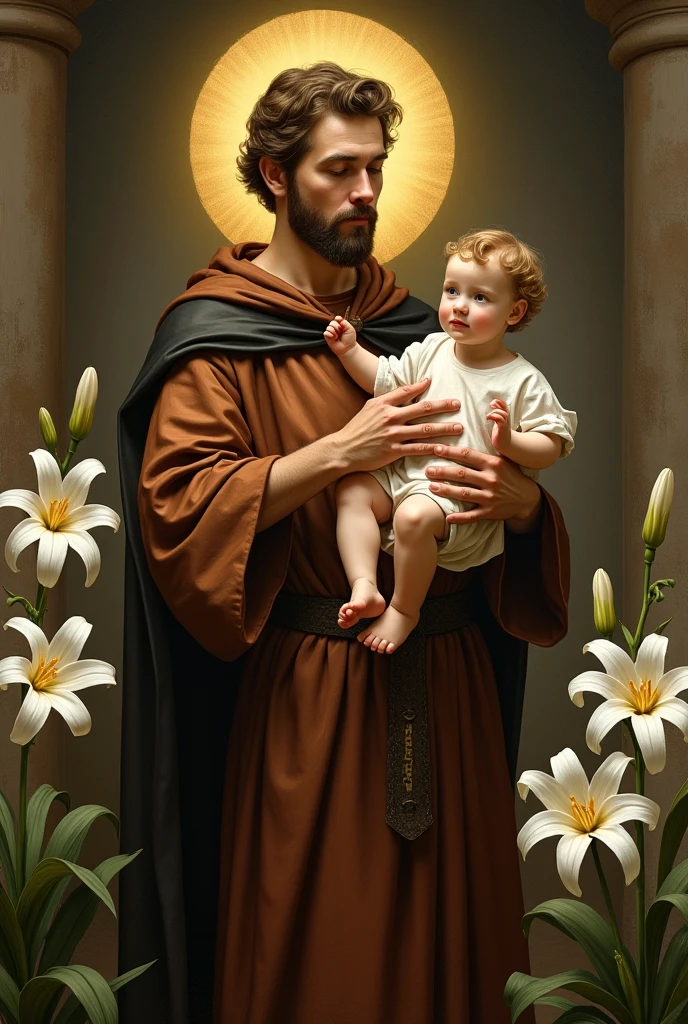 Imagem, Saint Anthony of Padua, 4k, solid bottom, Realista