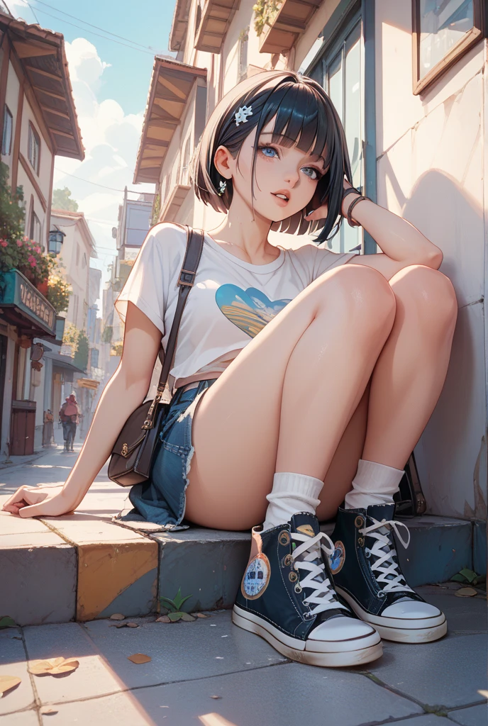 top-quality,masterpiece,8K,nffsw,Best Quality,1girl in,Mikasa_ackerman,Sheer panties,Wet panties,White panties,red scarf,skyporn,broody,Legs spread posture,Action art,Aim at the enemy,Embarrassed face,Shy face,with blush cheeks,sinister gang,butyric,minimalism,Impact art,Ruins --auto --s2