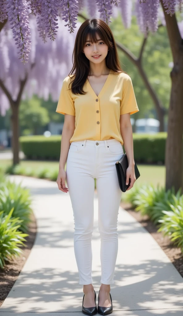 change image dress to t shirt and yellow pants