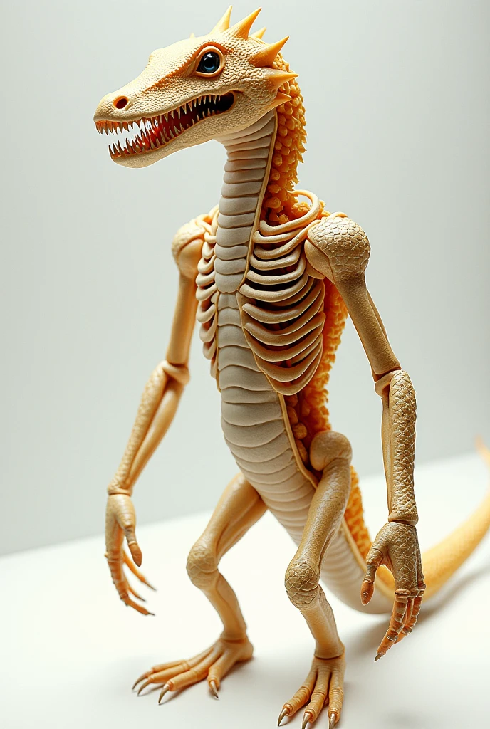 an evil moster cat, sc0rn, open mouth, sharp teeth <lora:sc0rn-000022:1> blurry background, with skeleton body